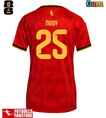 Belgien Nathan Ngoy #25 Hemmatröja Dam VM 2026 Kortärmad